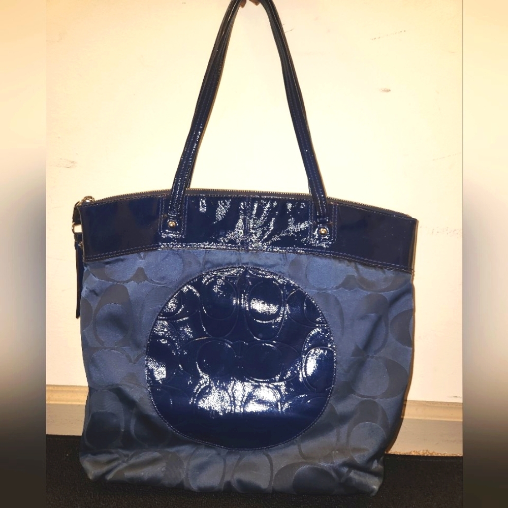 Coach Laura Signature Tote in blue